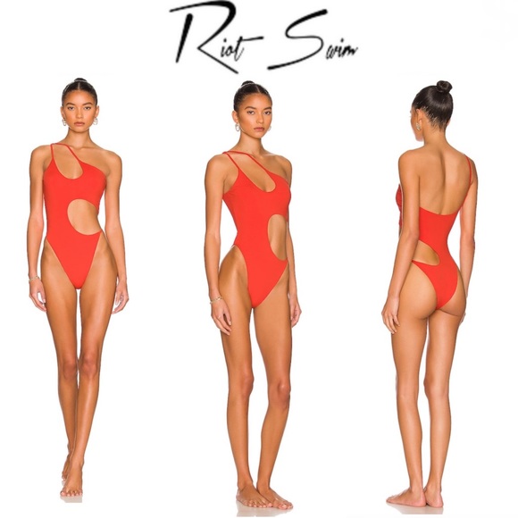 Riot Swim Blaise One Piece in Coral XS 150$ - Picture 1 of 6